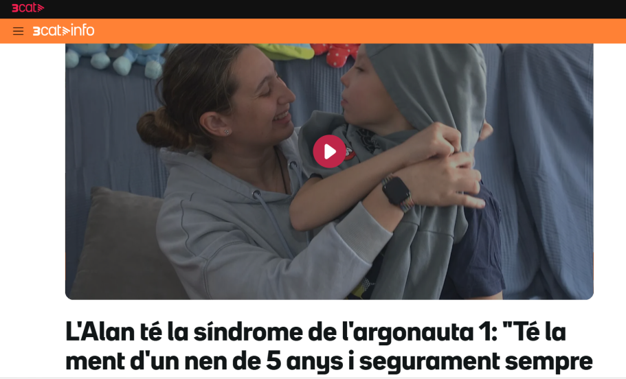 L'Alan, el nen de Blanes amb una malatia gnètica rar i minoritària 3cat.cat